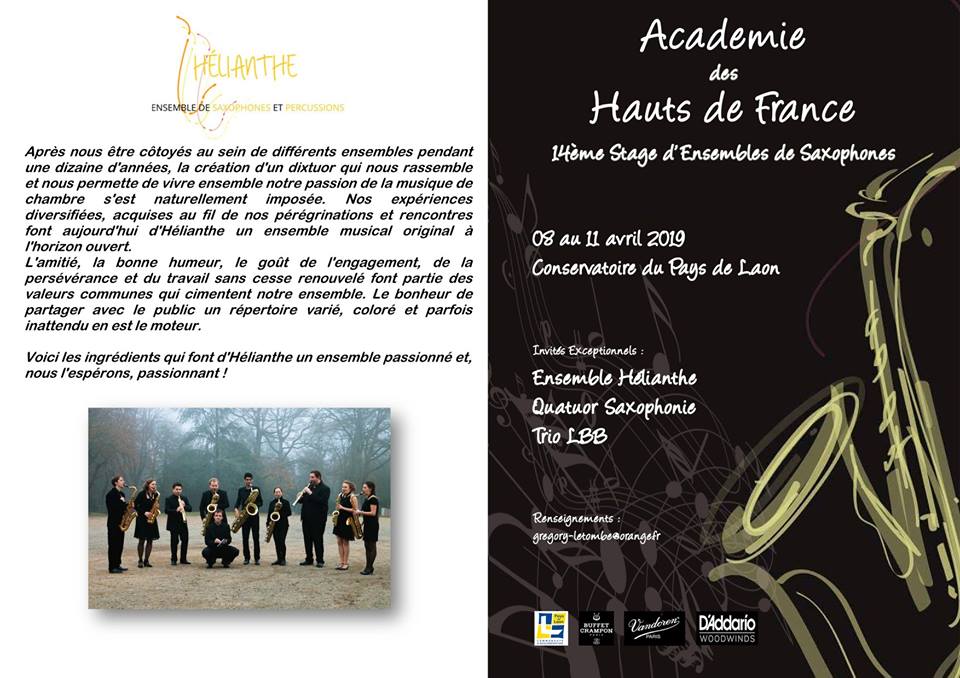 Adolphesax.com Curso Hautes de France April 2019